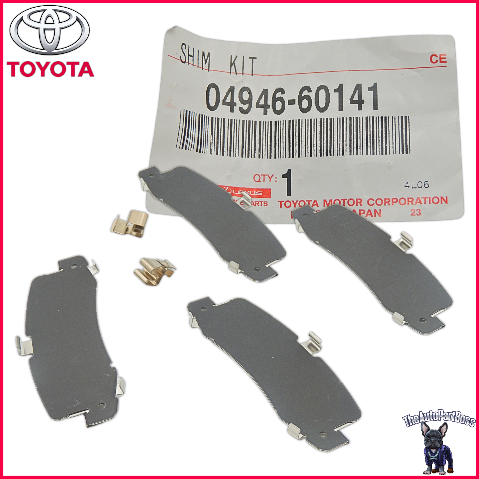 Toyota Brake Pads Shim OEM Toyota 04946-60141 04946-60141