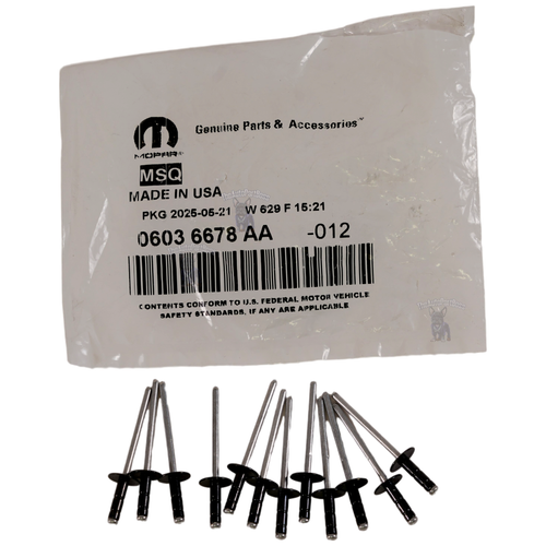 Mopar Windshield Header Rivet OEM Mopar 06036678AA 06036678AA