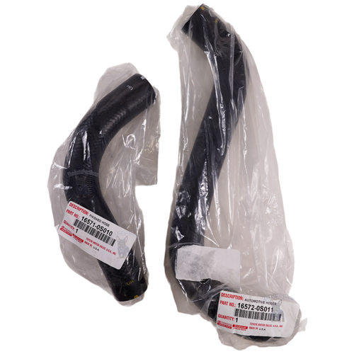 Toyota GENUINE TOYOTA TUNDRA SEQUOIA 4.6L 5.7L INLET OUTLET RADIATOR COOLANT HOSE SET 16571-0S010-16572-0S011