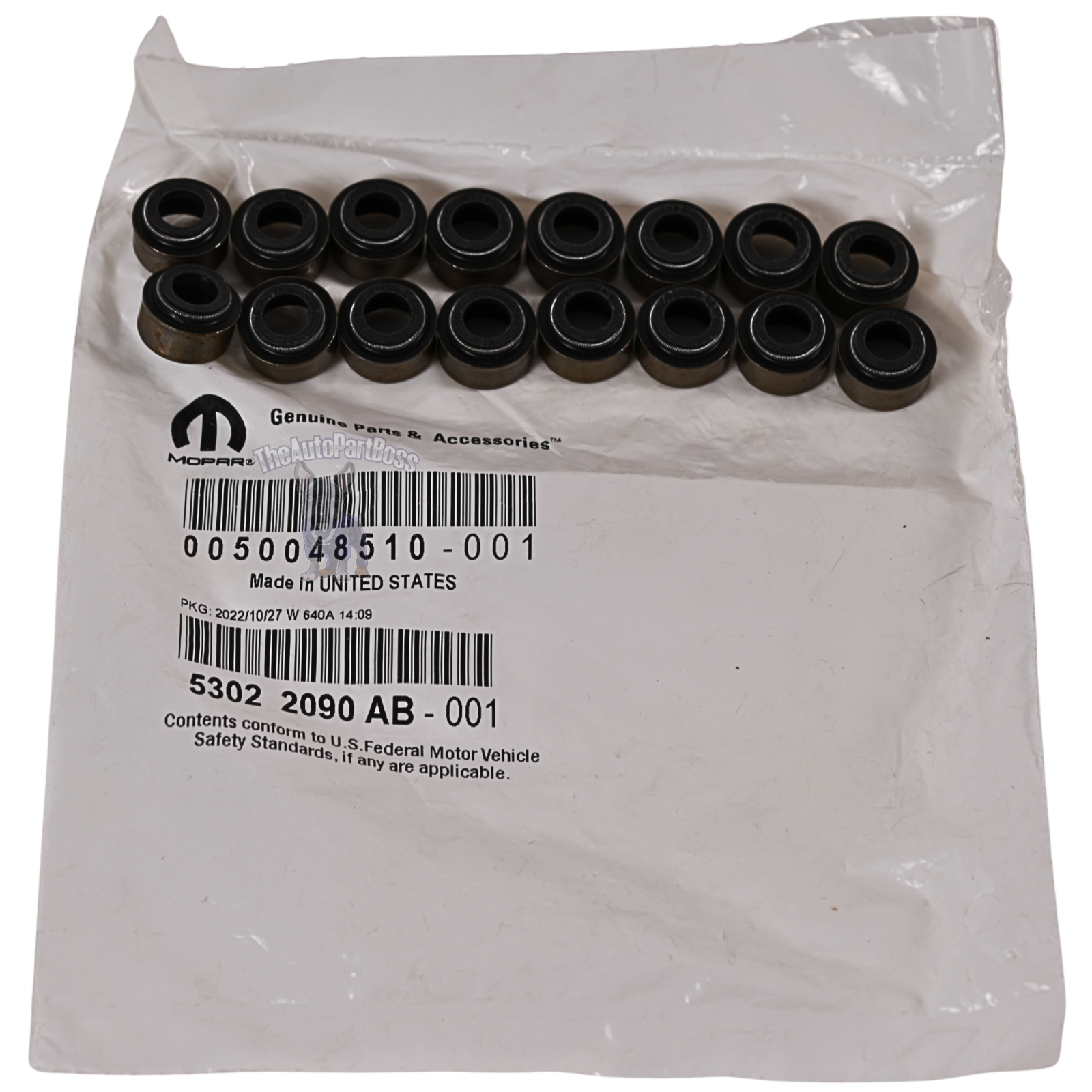 Mopar 16X Valve Guide Seal, Right, Cylinder Head OEM Mopar 53022090AB 16x-53022090AB