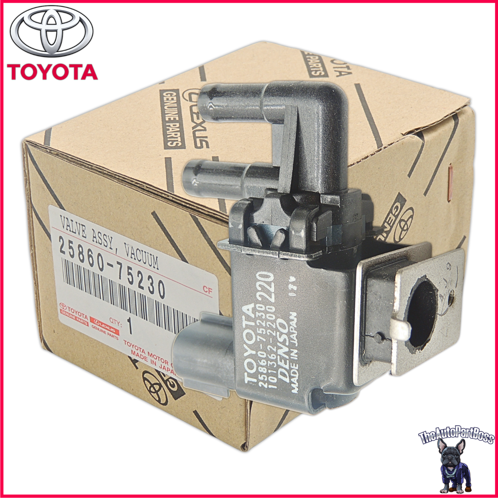 Toyota Vapor Canister Purge Solenoid OEM Toyota 25860-75230 25860-75230