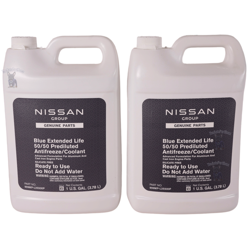 Nissan 2 Gallon GENUINE Nissan OEM Blue Extended Long Life Coolant 999MPL25500P 2PK-999MPL25500P