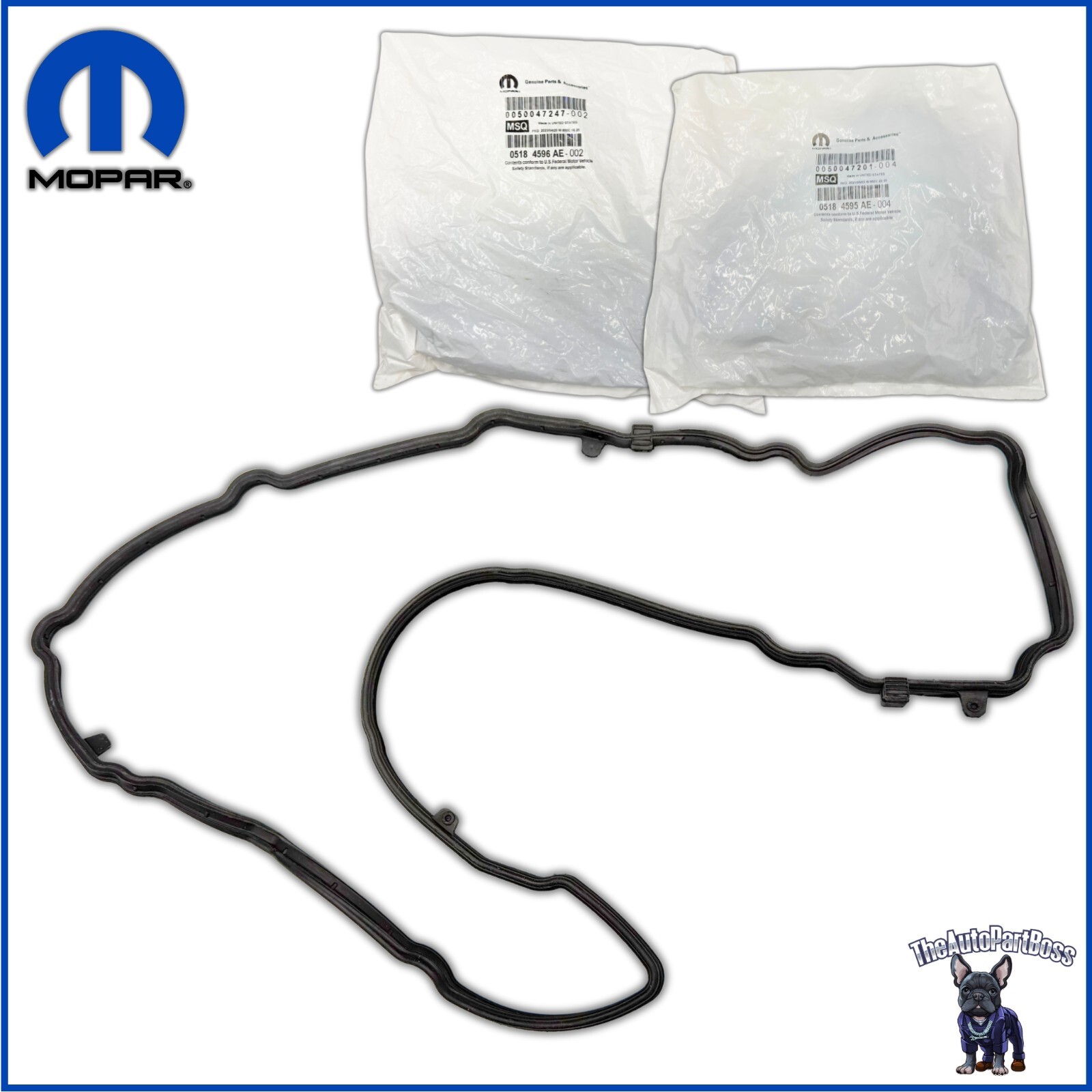 Mopar 2X L & R Cylinder Head Cover Gasket OEM Mopar 5184596AE 5184595AE 2X-5184596AE-5184595AE