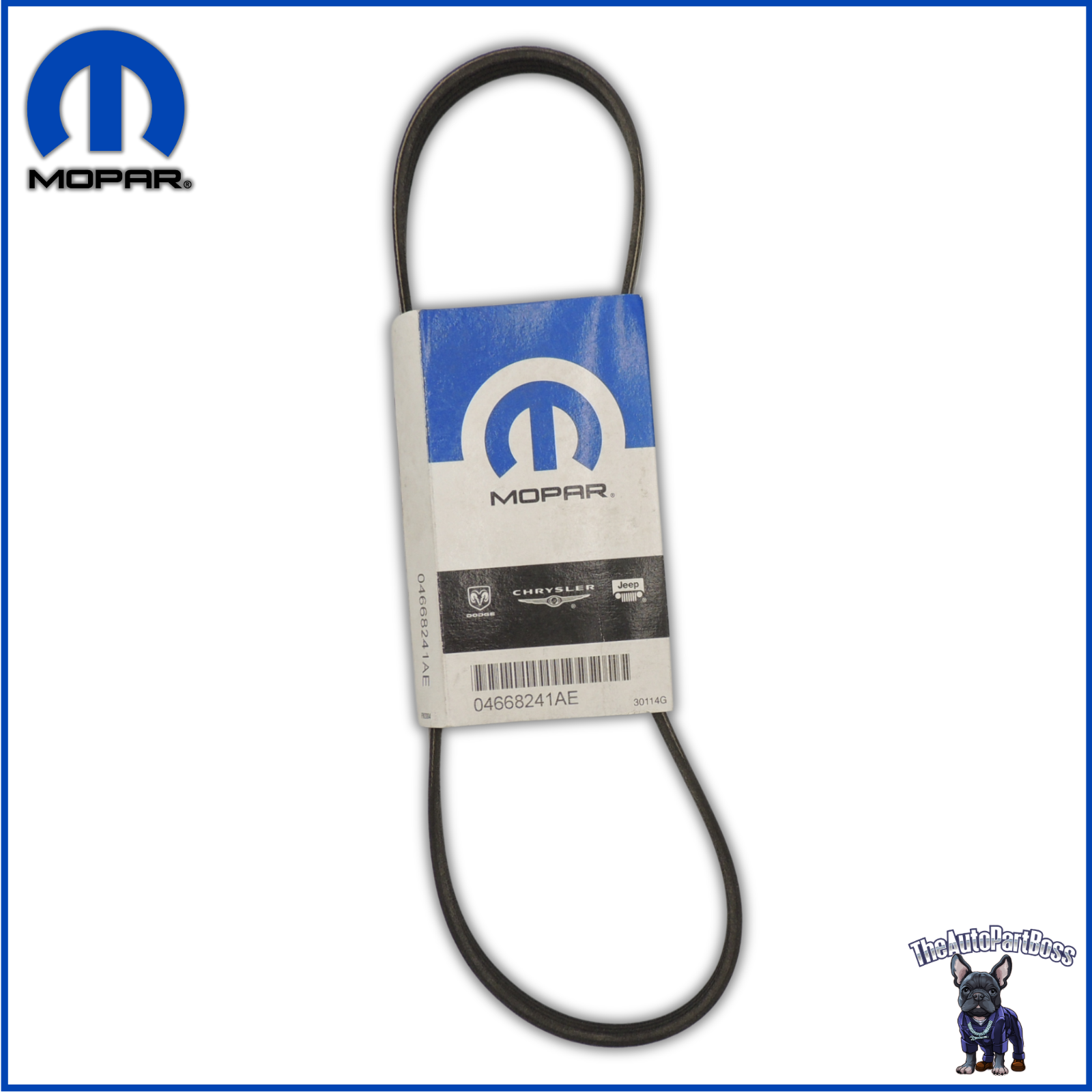 Mopar Alternator Drive Belt OEM Mopar 4668241AE 04668241AE 4668241AE