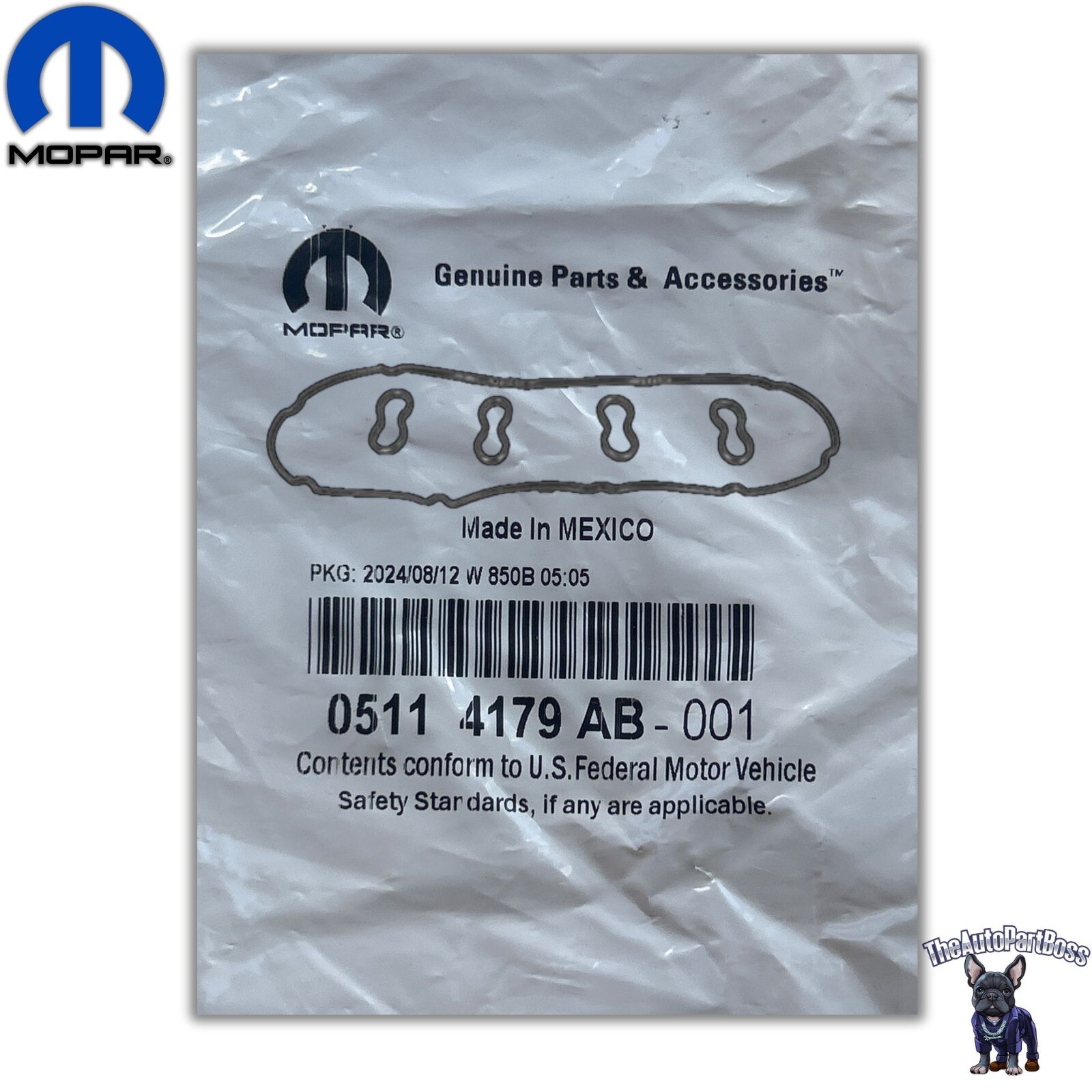 Mopar 5.7L Cylinder Head Cover Gasket Kit OEM Mopar 5114179AB 5114179AB