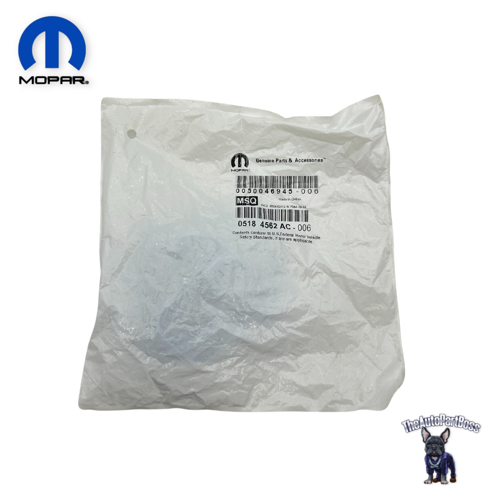 Mopar 6x Intake Plenum Gasket OEM Mopar 5184562AC 5184562AC