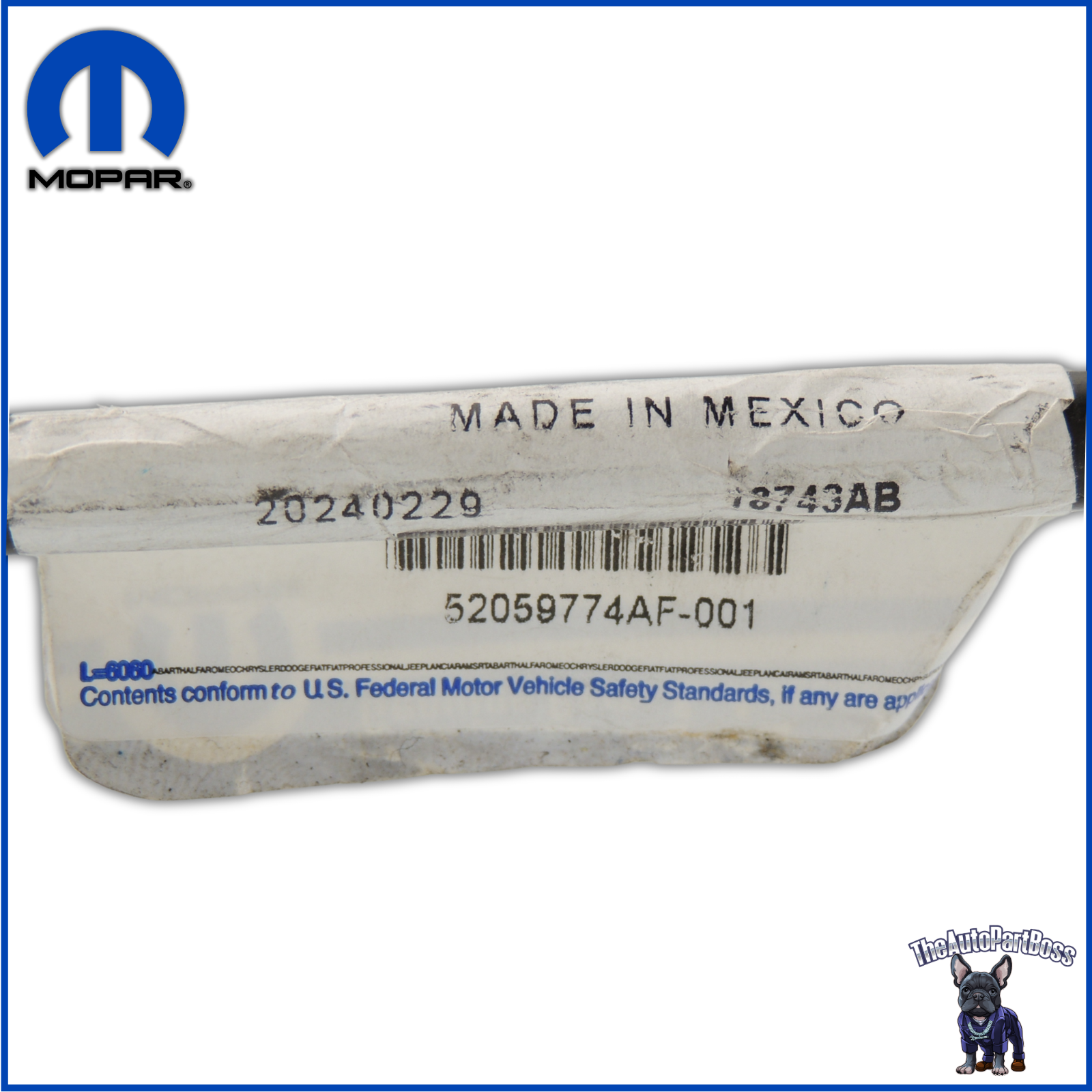 Mopar Fuel Supply Tube OEM Mopar 52059774AF 52059774AF