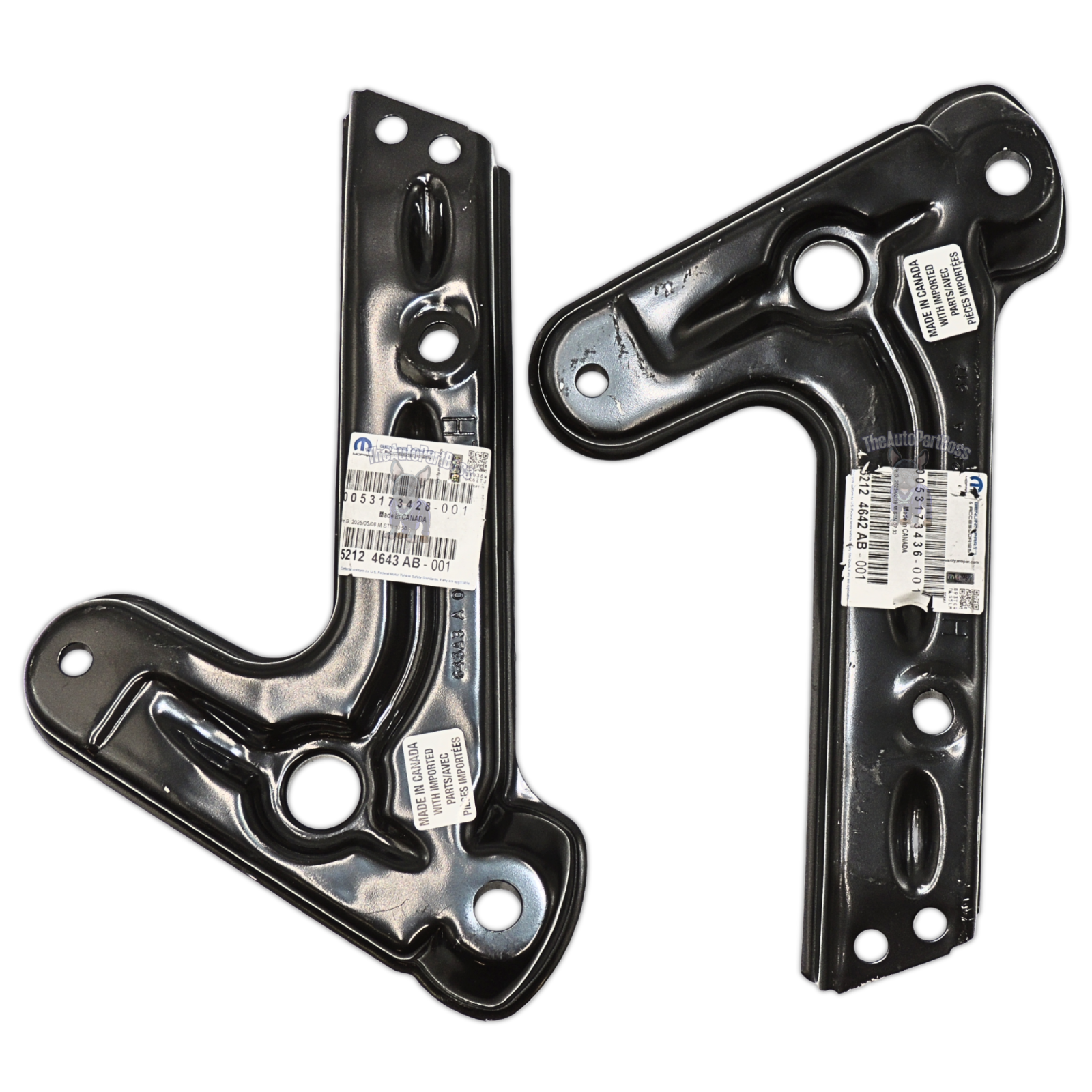 Mopar Cross-Member Bracket, Left & Right OEM Mopar 52124642AB 52124643AB 52124642AB-52124643AB-KIT