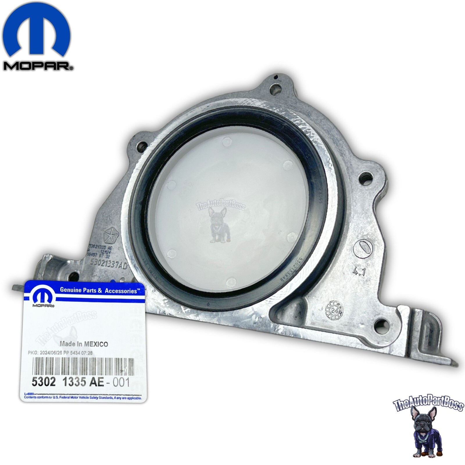 Mopar 03-24 HEMI Crankshaft Rear Oil Seal Retainer Genuine Mopar 53021335AE 53021335AE