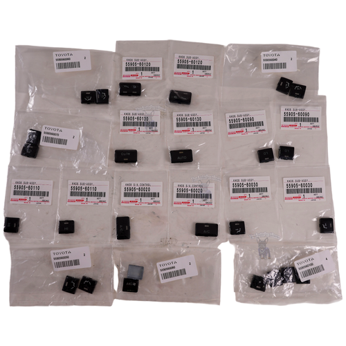 Toyota TOYOTA OEM AC Climate Control Switch Button Set Land Cruiser 80 55905 GENUINE 55905-60020-CLIM-CTRL-KIT-JP