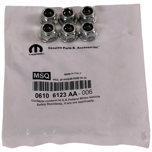 Mopar 6 PACK Hex Lock Nut GENUINE Mopar 6106123AA 6106123AA-6PK