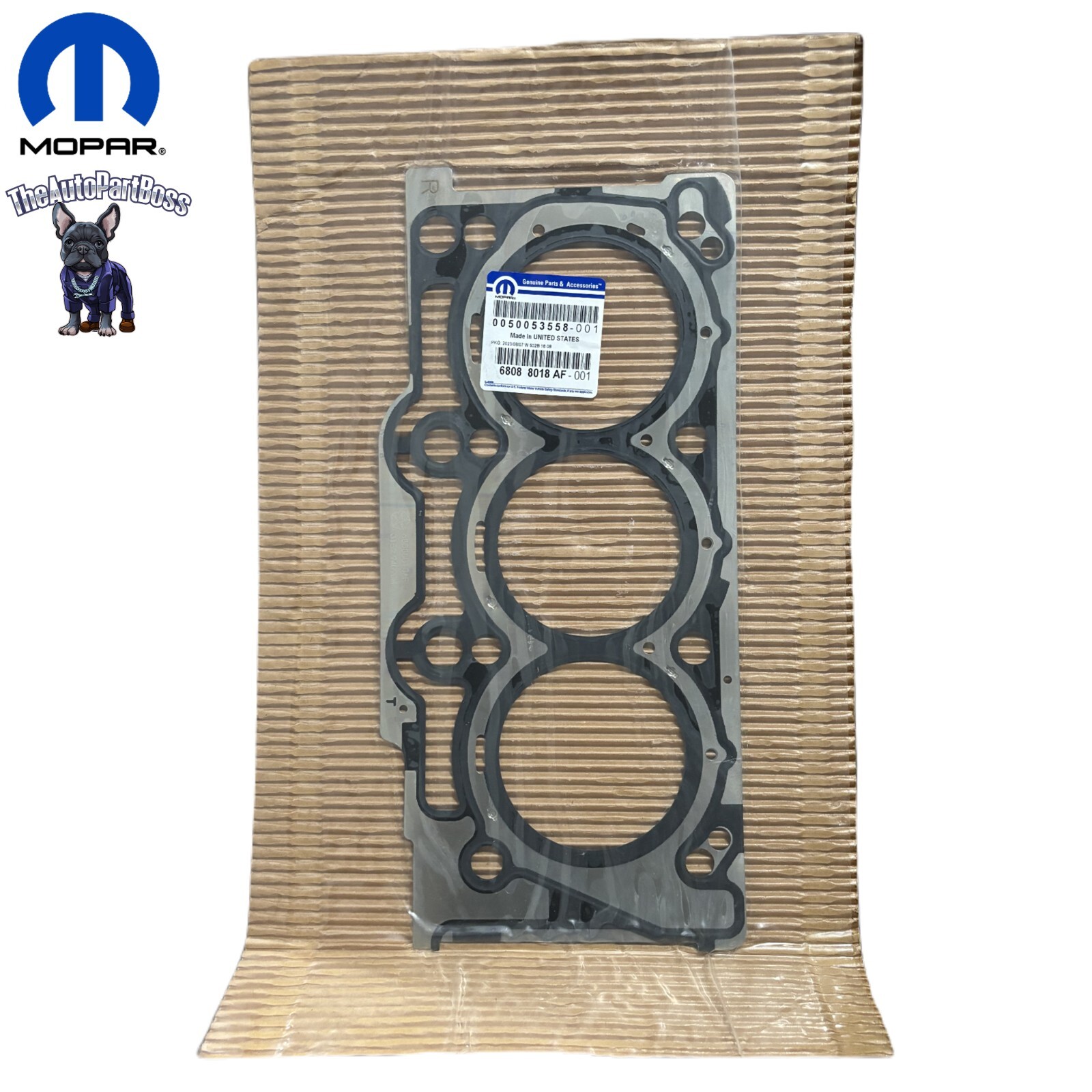 Mopar 14-22 3.0L 3.2L Cylinder Head Gasket, Right Side Genuine Mopar 68088018AF 68088018AF