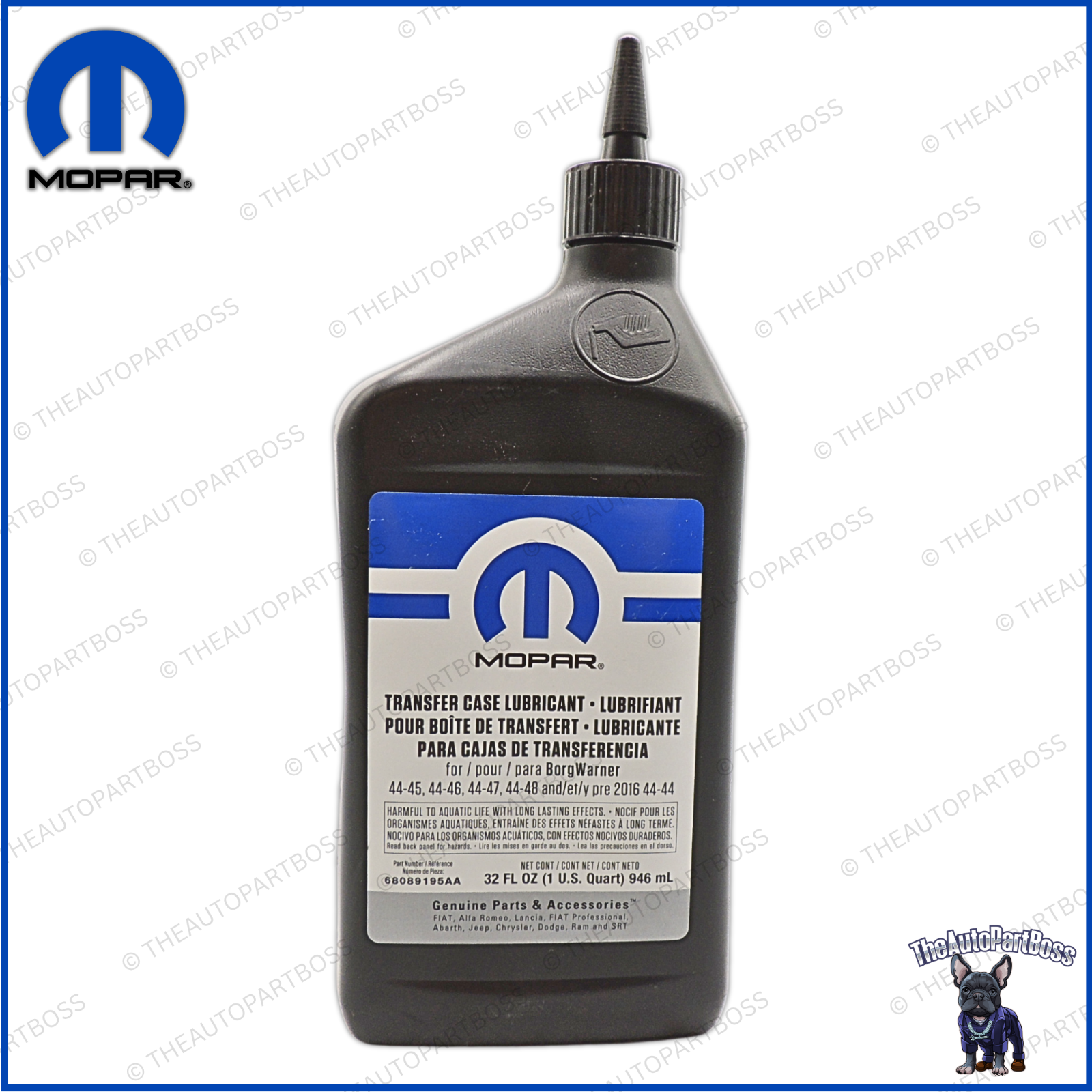 Mopar Transfer Case Lubricant Genuine Mopar 68089195AA 68089195AA