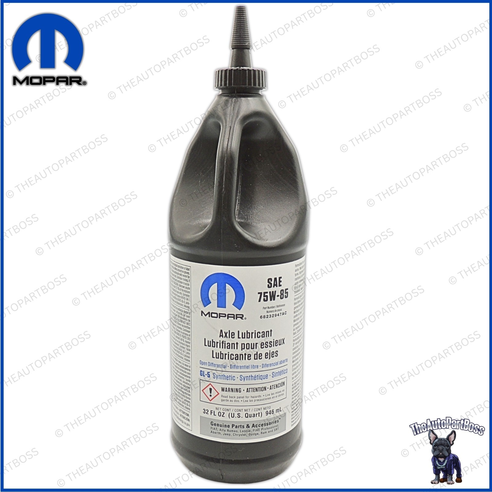 Mopar Gear Lubricant OEM Mopar 68232947AC 68232947AC