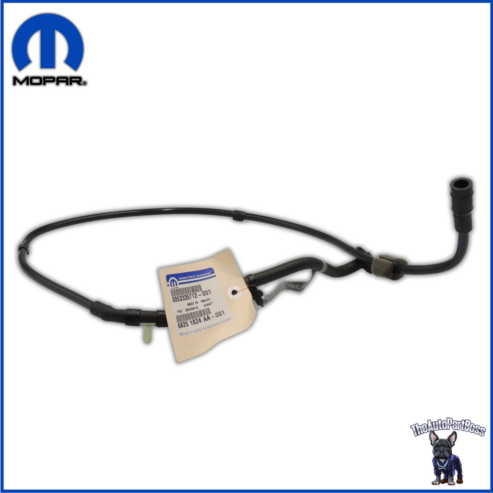 Mopar Sunroof Drain Hose, Right OEM Mopar 68251824AA 68251824AA