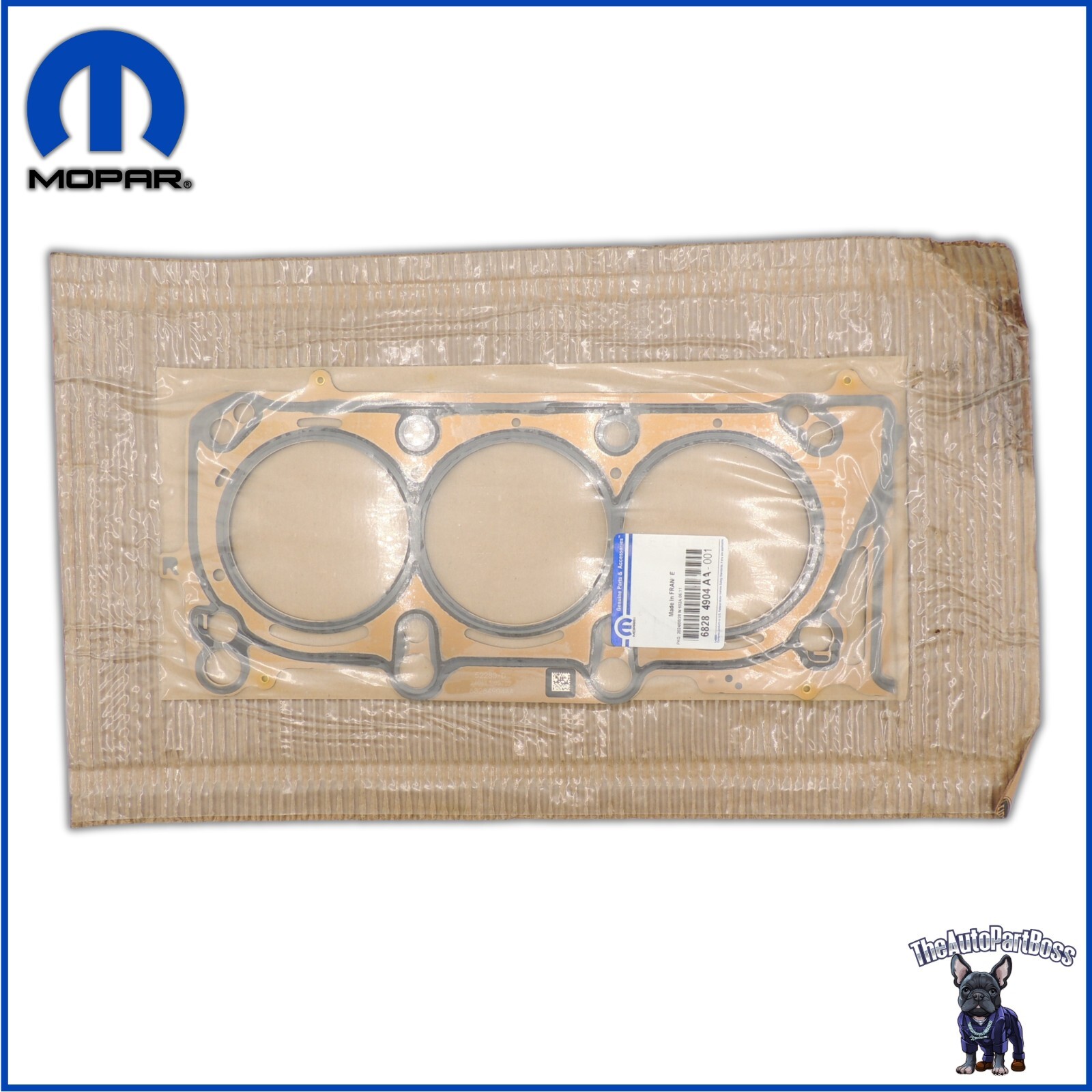 Mopar 16-25 Cylinder Head Gasket, Right Side Genuine Mopar 68284904AA 68284904AA