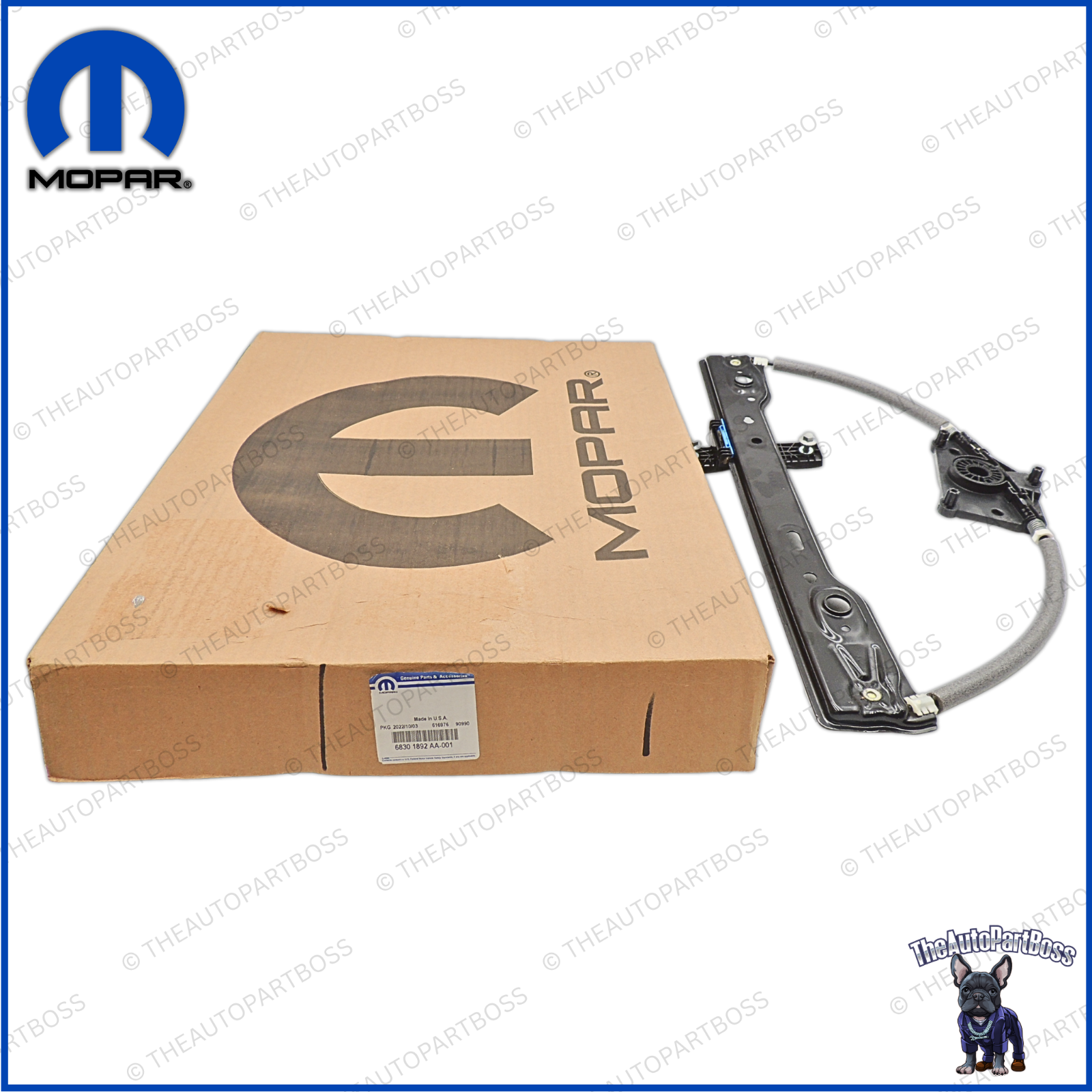 Mopar Front Door Window Regulator Right Genuine Mopar 68301892AA 68301892AA