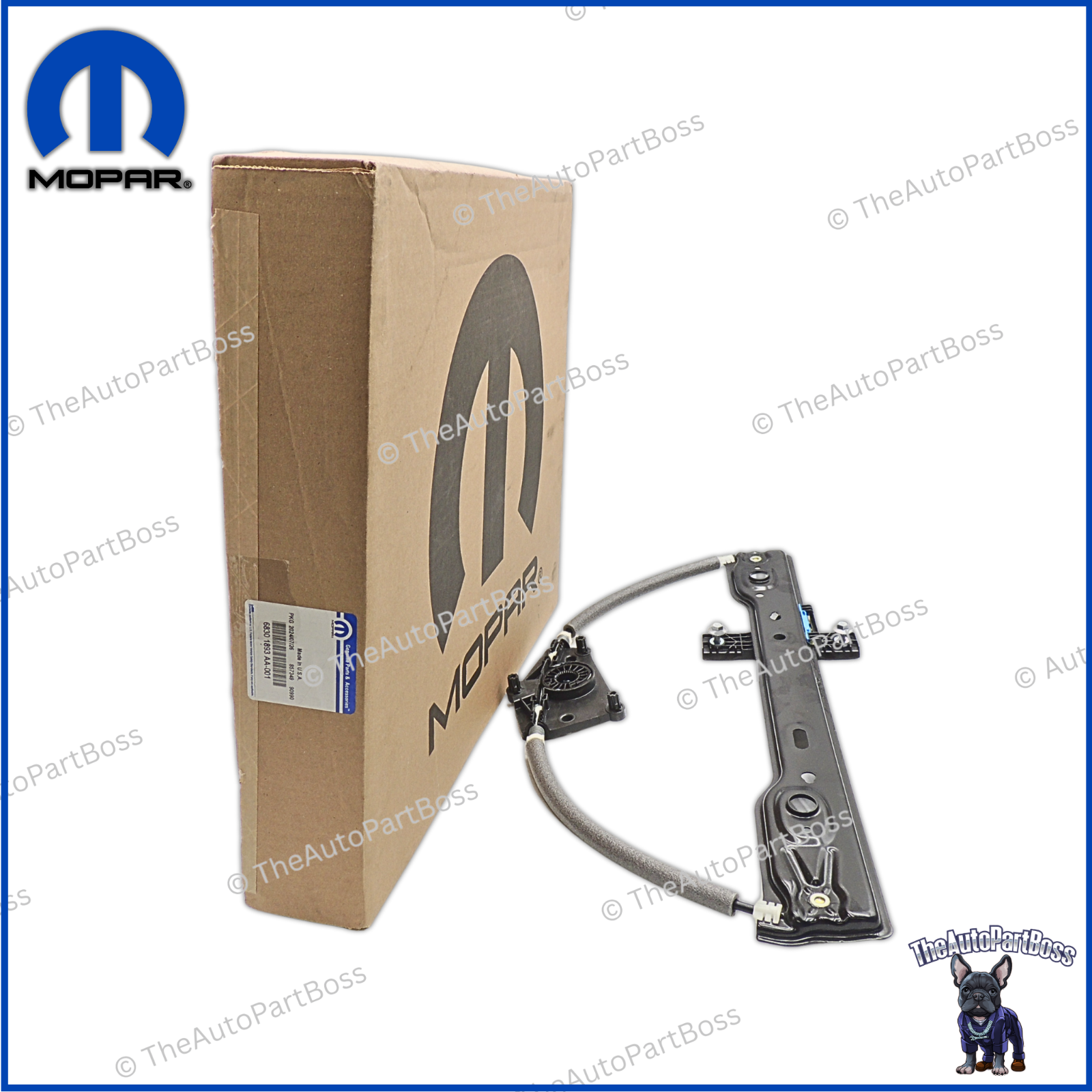 Mopar Front Door Window Regulator Left OEM Mopar 68301893AA 68301893AA