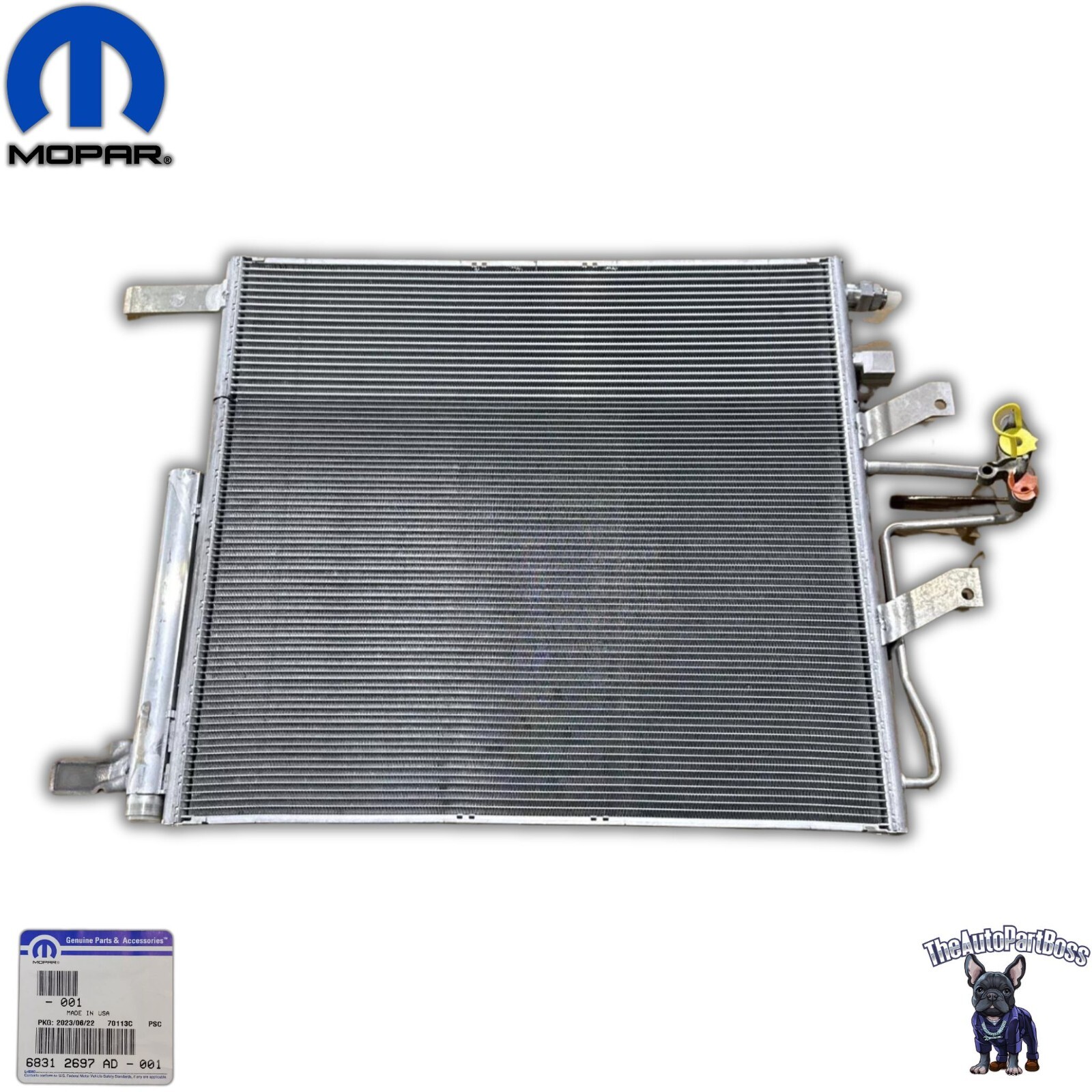Mopar 19-25 RAM 1500 Condenser And Trans Cooler Cooler Genuine Mopar 68312697AD 68312697AD
