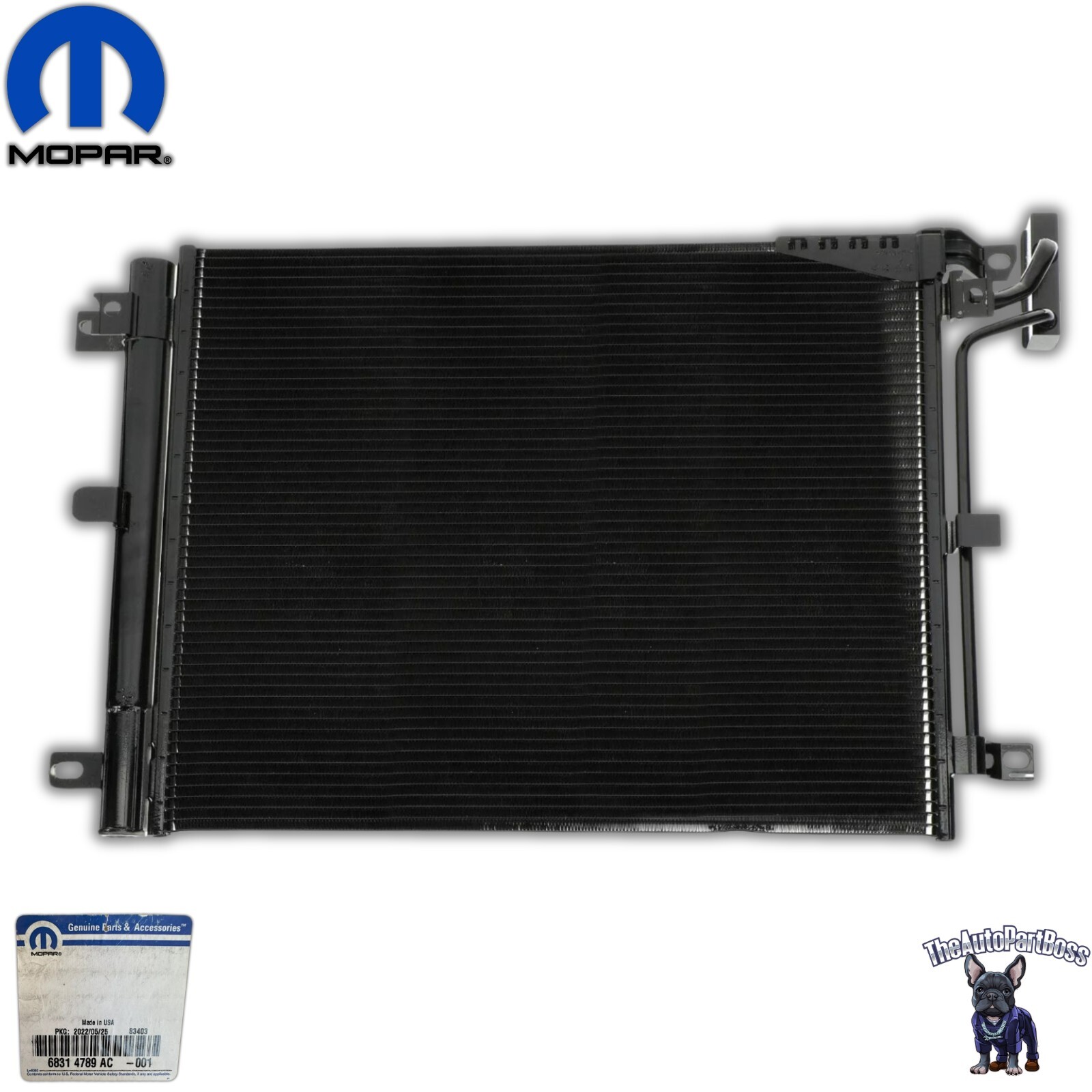 Mopar 2018-2024 Jeep Wrangler Gladiator A/C Condenser OEM Mopar 68314789AC 68314789AC