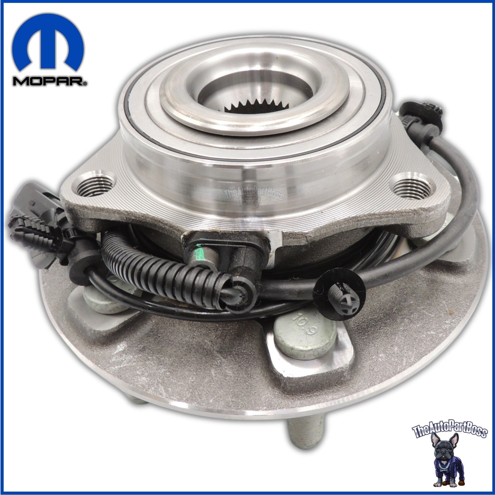Mopar 19-24 RAM 1500 Brake Hub And Bearing, R/L Front Genuine Mopar 68339389AH 68339389AH