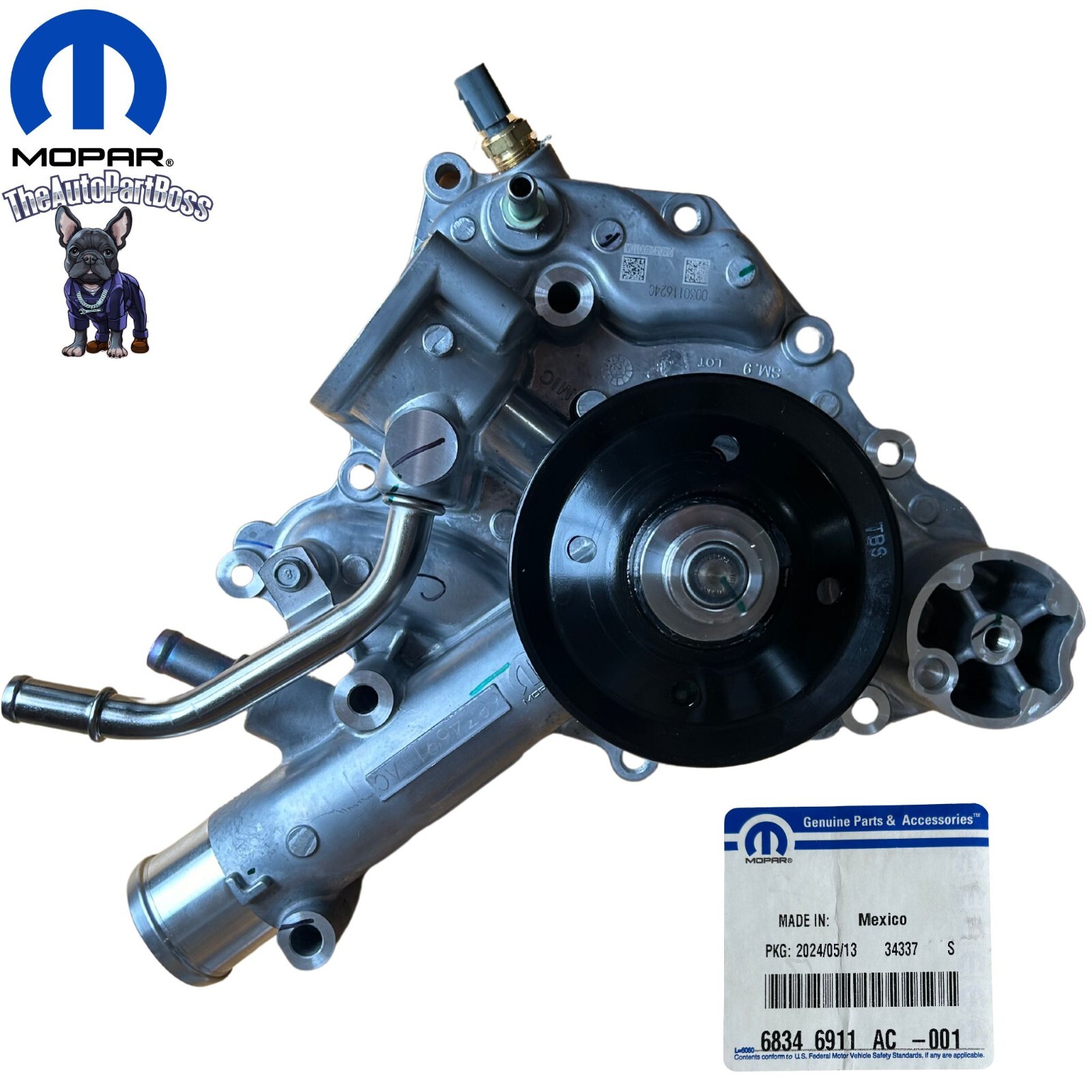 Mopar 6.4L 5.7L Ram 1500 Jeep Grand Wagoneer Water Pump Genuine Mopar 68346911AC 68346911AC