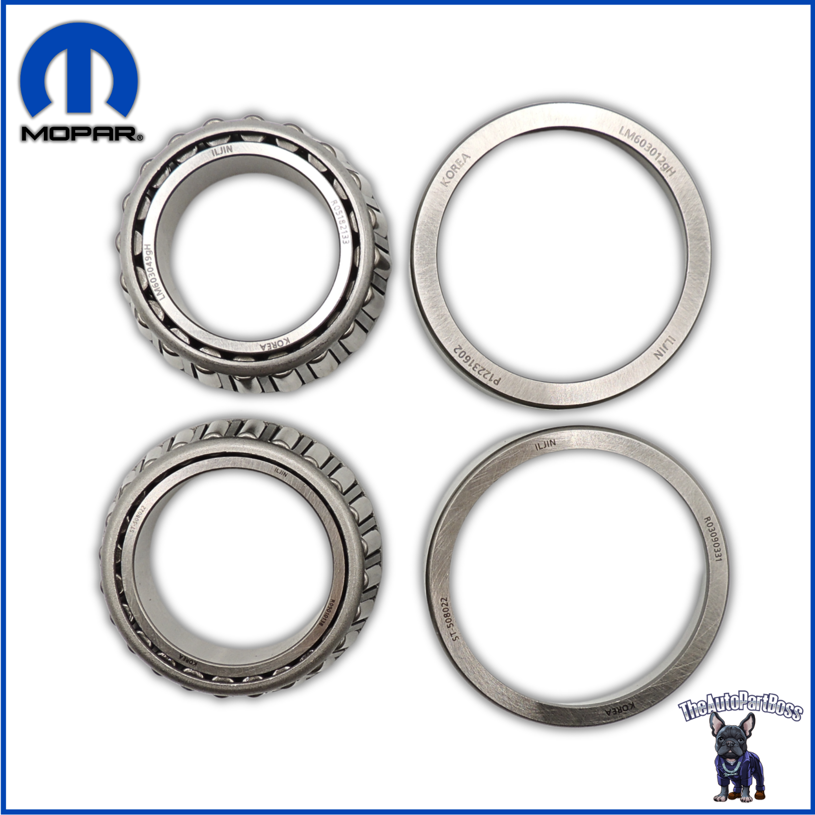 Mopar Differential Side Bearing Kit OEM Mopar 68391575AA 68391575AA