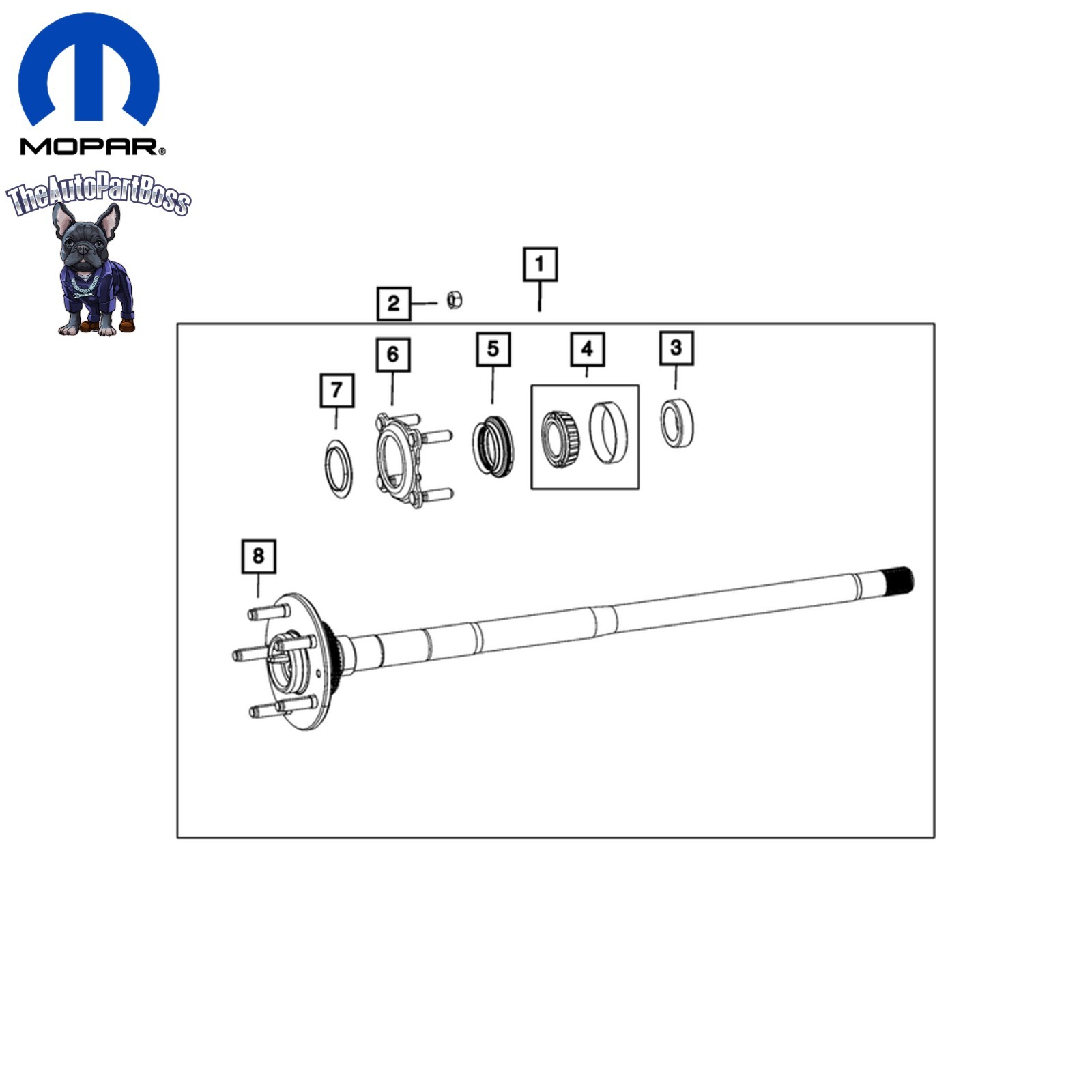 Mopar Axle Drive Shaft Seal OEM Mopar 68393973AA 68393973AA