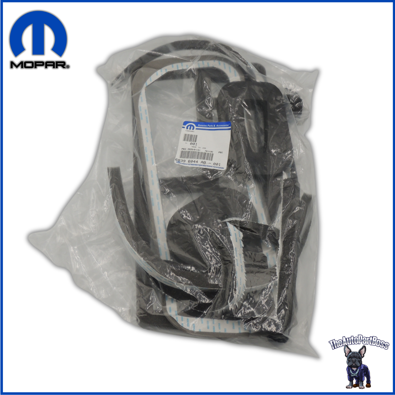 Mopar AC And Heater Unit Seal Kit OEM Mopar 68396044AB 68396044AB