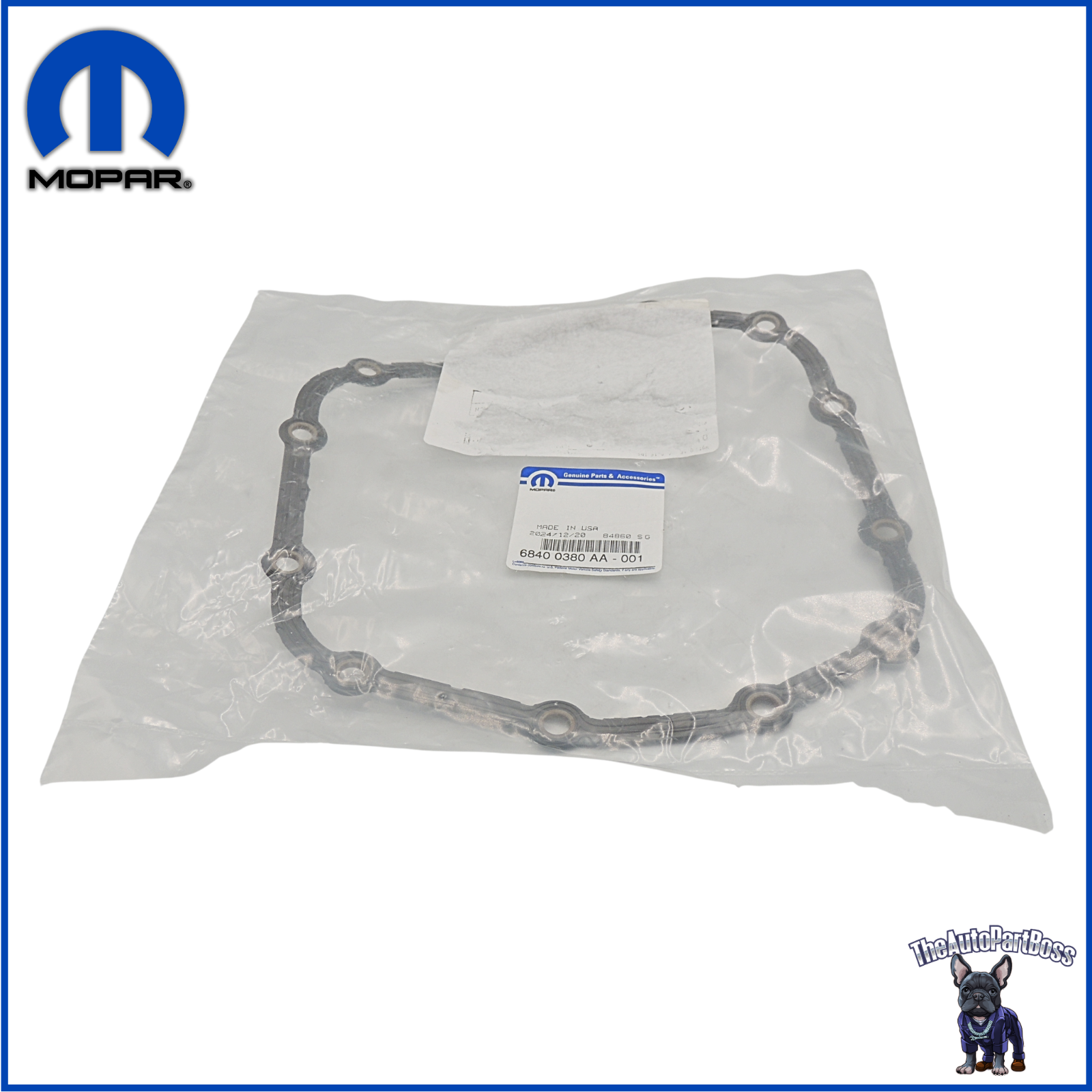 Mopar Front Axle Cover Gasket 68400380AA