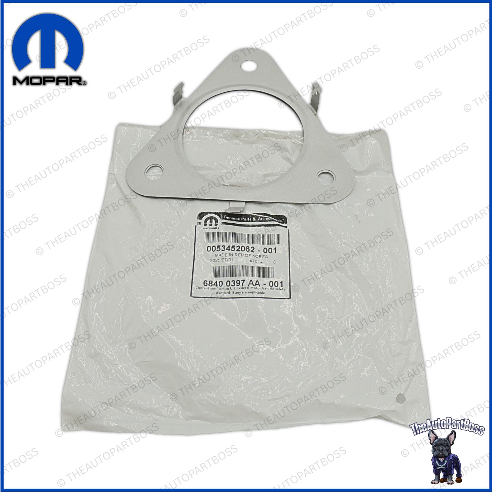 Mopar Exhaust Pipe Gasket Genuine Mopar 68400397AA 68400397AA