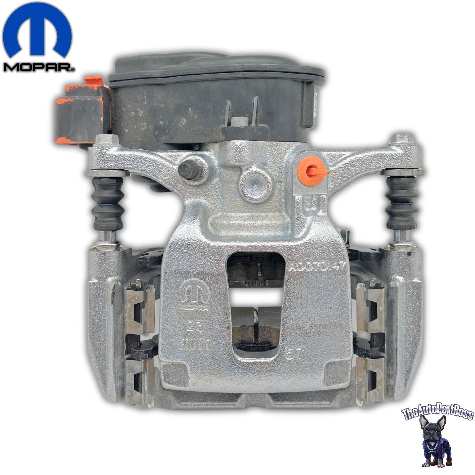 Mopar Disc Brake Caliper Assembly, Left w/ Actuator & Brake Pads Mopar 68412367AB 68412367AB-68412365AC-68412364AC