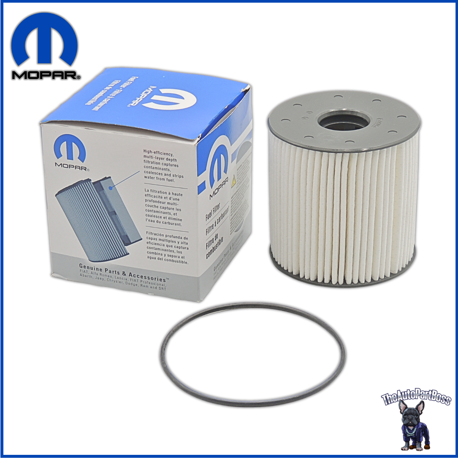 Mopar Fuel Water Separator Filter Kit OEM Mopar 68436631AA 68436631AA