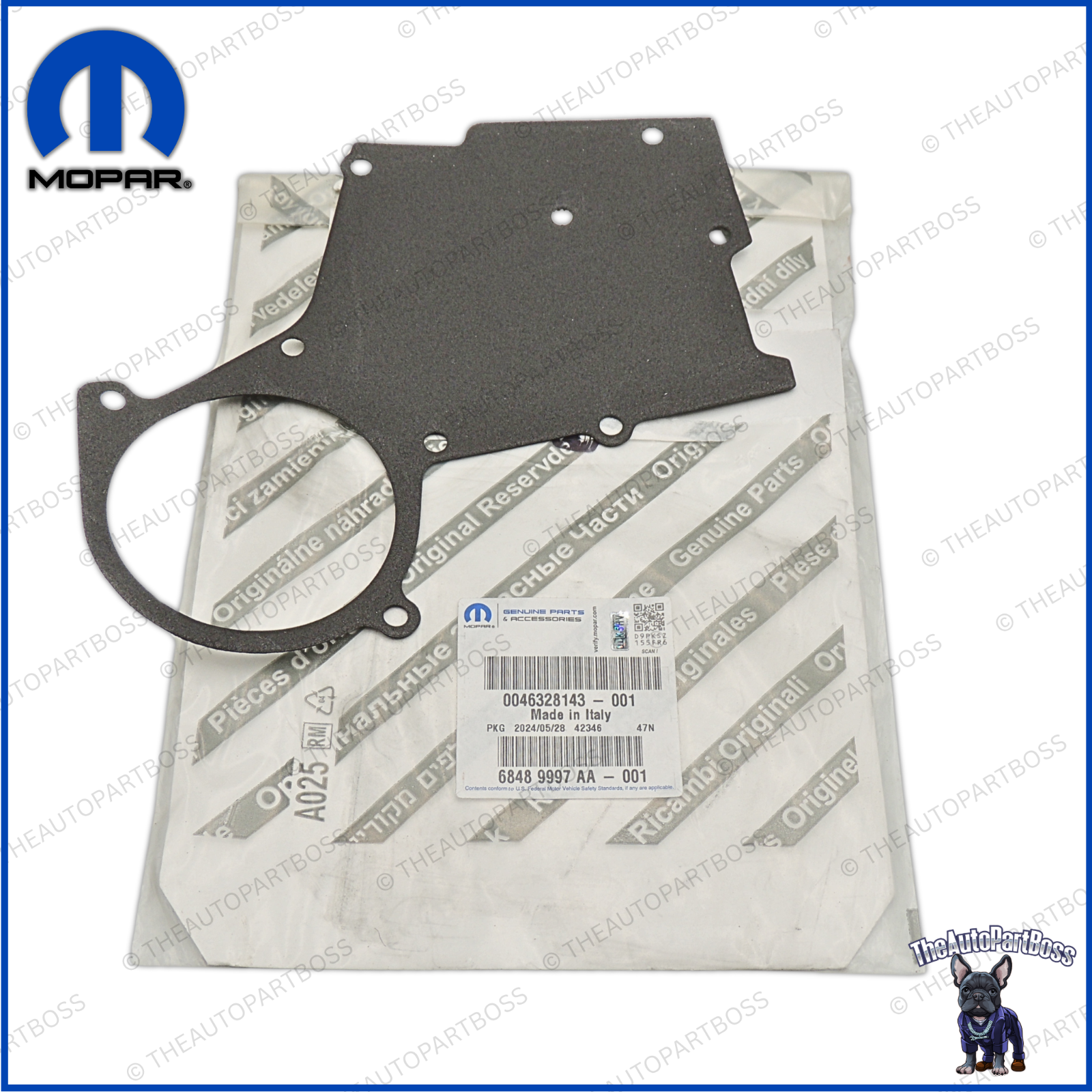 Mopar Chain Case Cover Gasket Genuine Mopar 68489997AA 68489997AA
