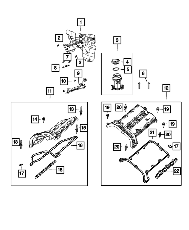 Mopar 3.0L Fuel Injector To Valve Cover Seal OEM Mopar 68490000AA 68490000AA