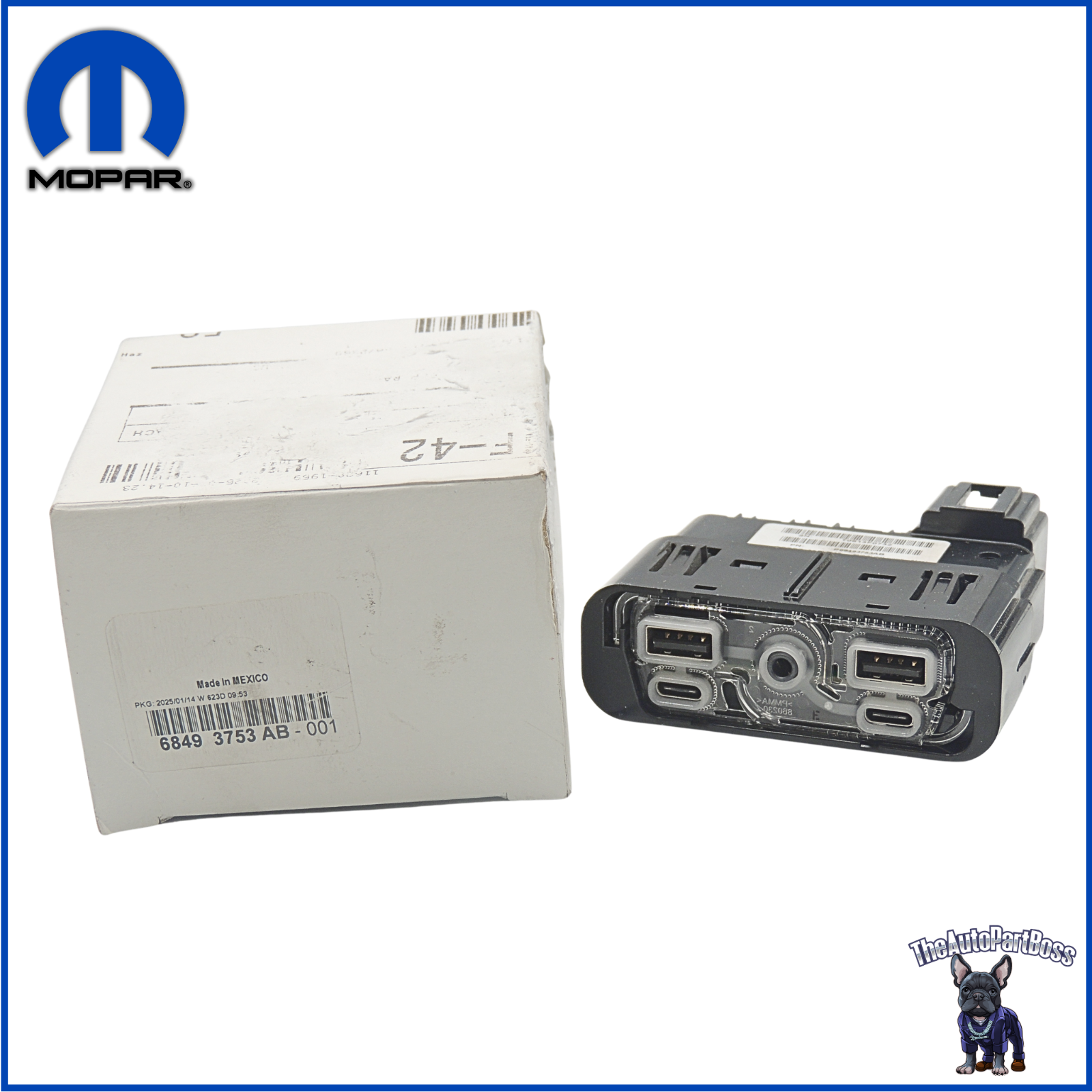 Mopar Media Hub USB Port 68493753AB
