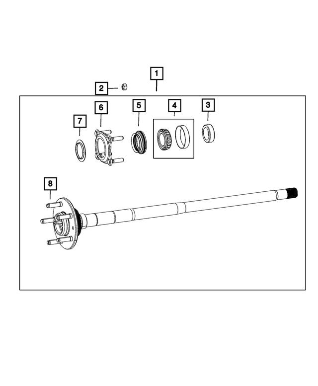 Mopar Axle Shaft Ring Genuine Mopar 68507421AA 68507421AA