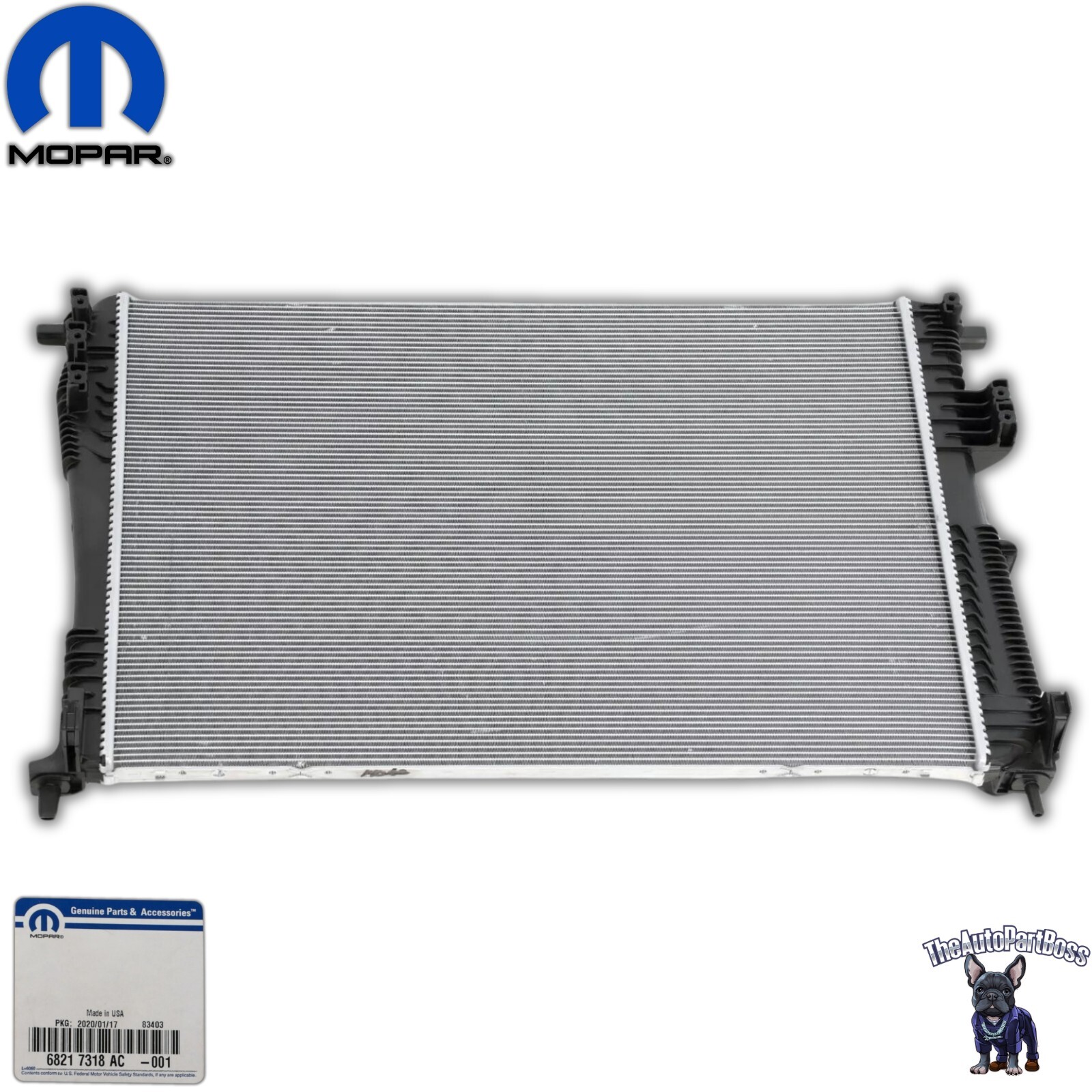 Mopar 17-24 CHRYSLER PACIFICA VOYAGER Engine Cooling Radiator Genuine Mopar 68595954AA 68595954AA