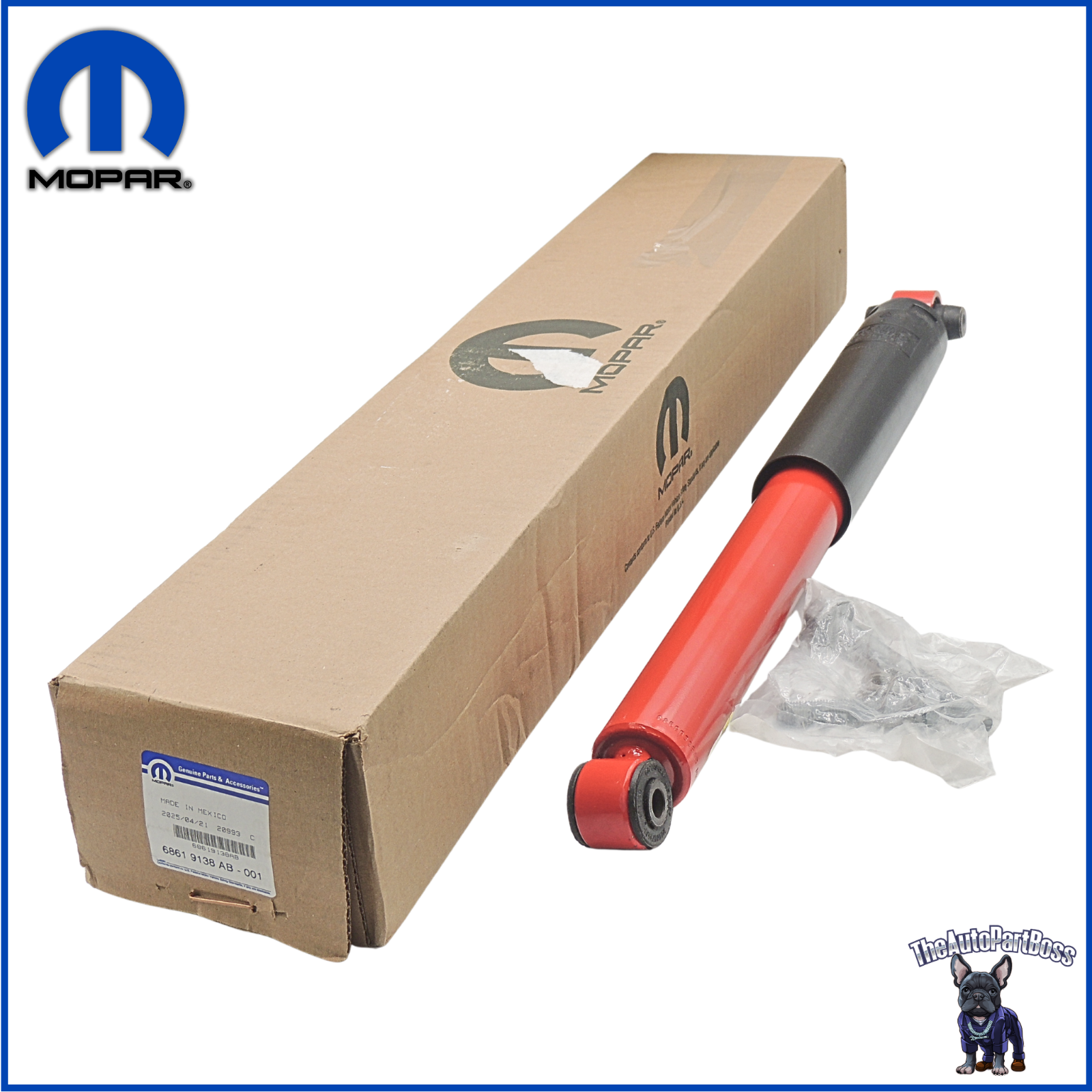 Mopar Suspension Shock Absorber Kit, Right OEM 68619138AB 68619138AB