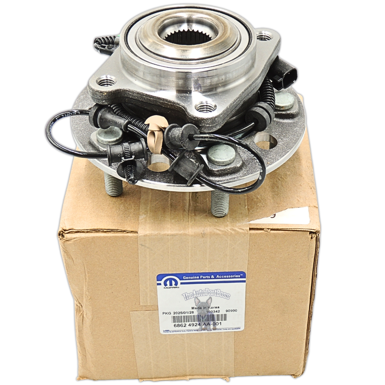 Mopar Brake Hub And Bearing, Front OEM Mopar 68624924AA 68624924AA