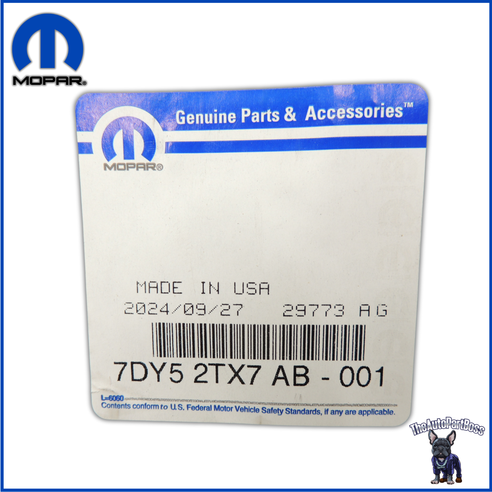 Mopar Sunroof Sunshade OEM Mopar 7DY52TX7AB 7DY52TX7AB