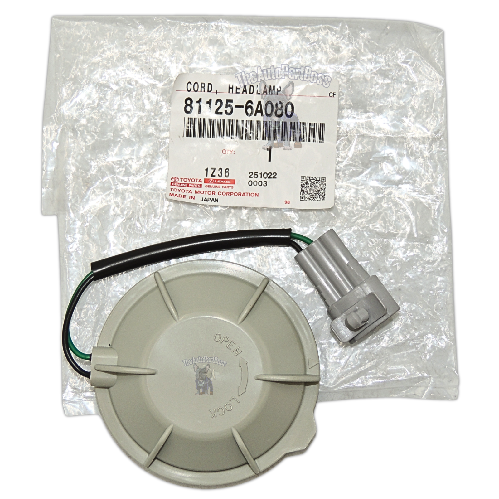 Toyota Headlamp Cord Genuine Toyota 81125-6A080 81125-6A080