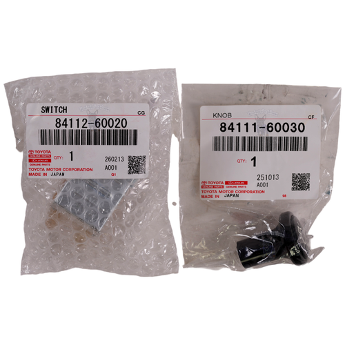 Toyota TOYOTA Genuine OEM Headlight Control Switch Knob 84112-60020 84111-60030 84112-60020-84111-60030