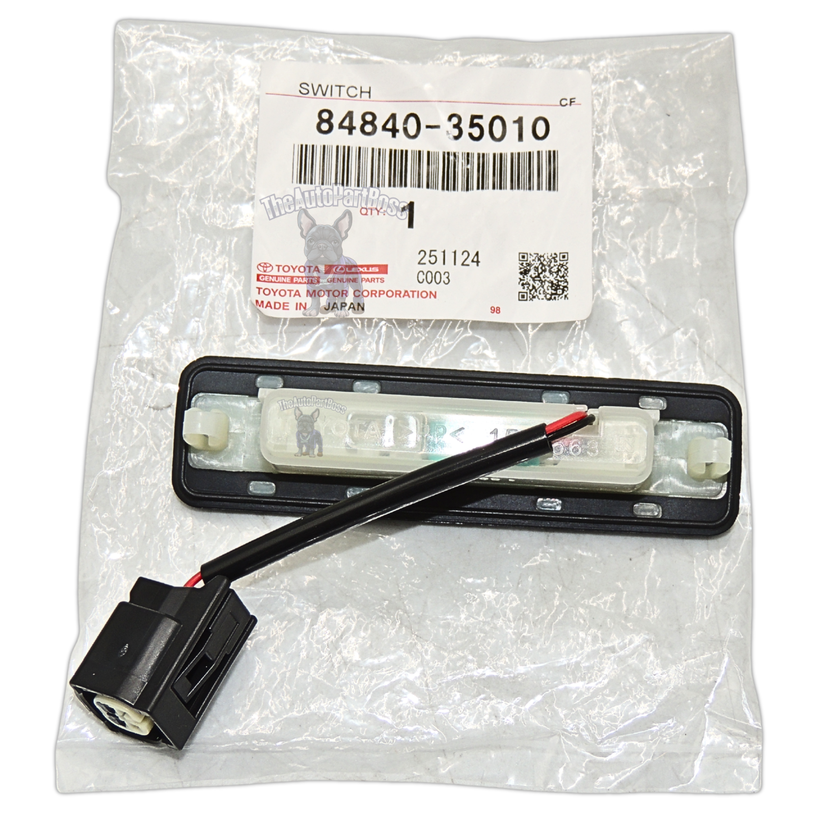 Toyota Switch Assembly Back Door Opener Genuine Toyota 84840-35010 84840-35010