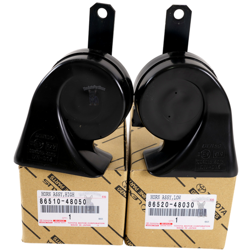 Toyota TOYOTA OEM HIGH LOW PITCHED HORNS SET 86510-48050 86520-48030 Genuine 86510-48050-86520-48030