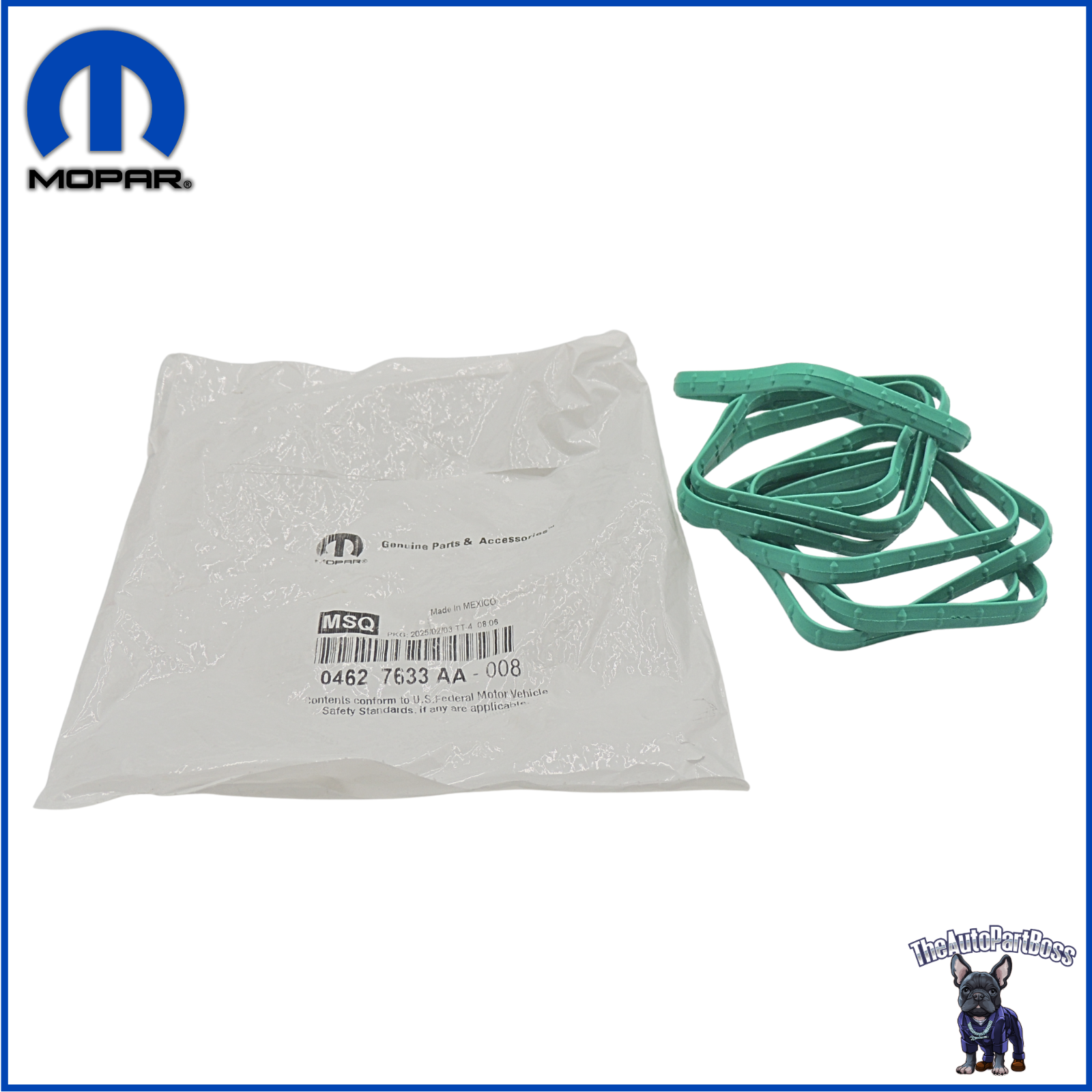 Mopar 8X Intake Manifold Seal OEM Mopar 04627633AA 4627633AA 8x04627633AA