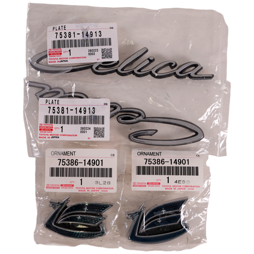 Toyota Genuine OEM Toyota Celica 1971-1975 Inscribed Side Emblems Celica Dragons Set CELBLUEDRAGONS-SET4X