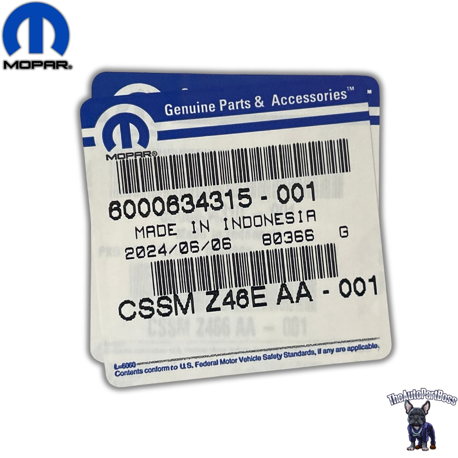 Mopar Tube Genuine Mopar CSSMZ46EAA CSSMZ46EAA