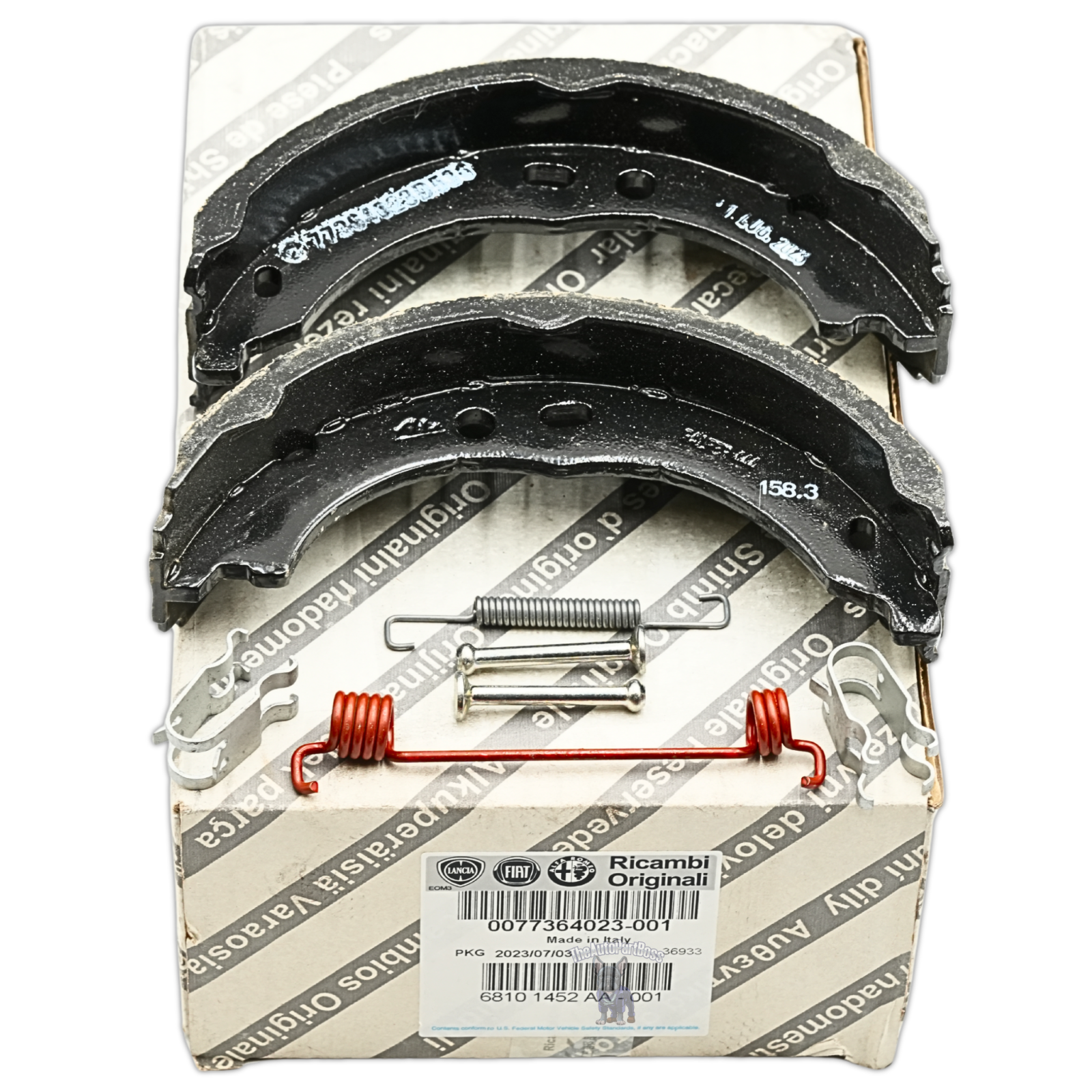 Mopar OPENED Parking Brake Shoe And Lining Kit Genuine Mopar 68101452AA NOTNEW-68101452AA-OPENED